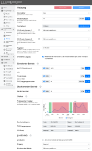 WARP Energy Manager 2.0 Heizung Konfigurationsseite