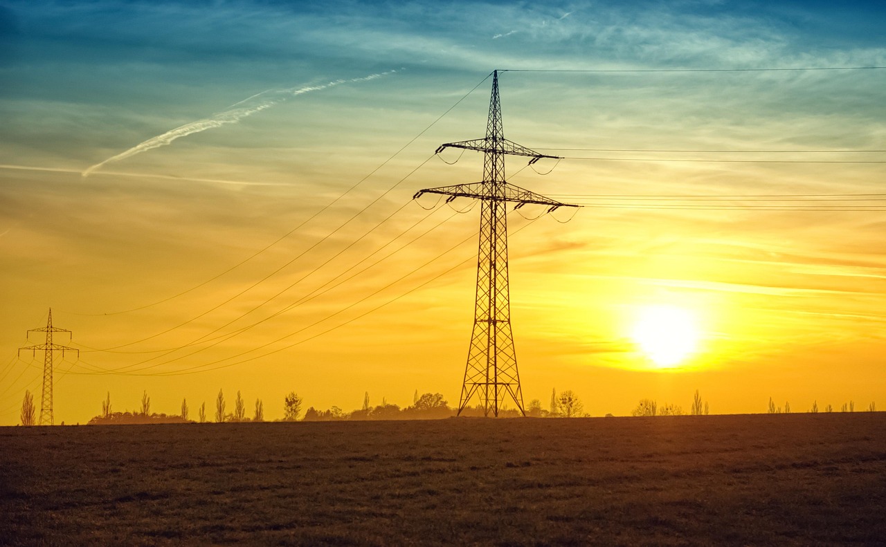 power lines, fields, sunset, twilight, sun, current, sky, evening sky, power supply, electricity, dusk, rural, countryside, landscape, electricity, electricity, nature, electricity, electricity, electricity